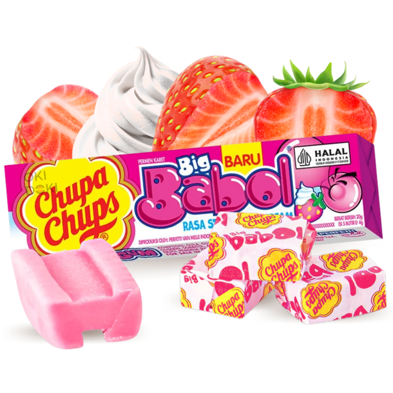 Chupa Chups Chicle Big Babol sabor Fresa 20g
