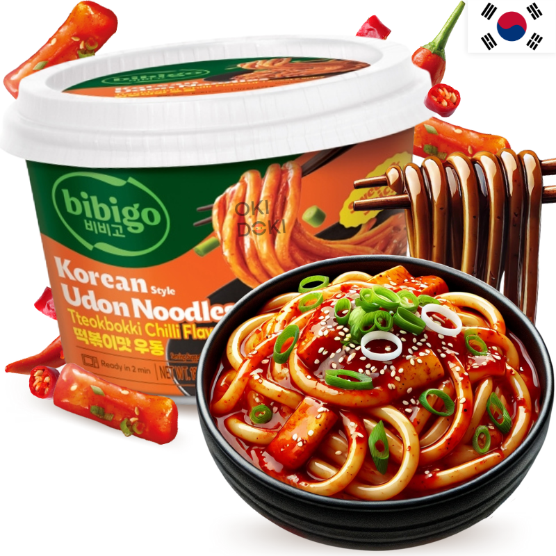 CJ BIBIGO Udon Salteado Sabor Tteokbokki Estilo Coreano 187.2g