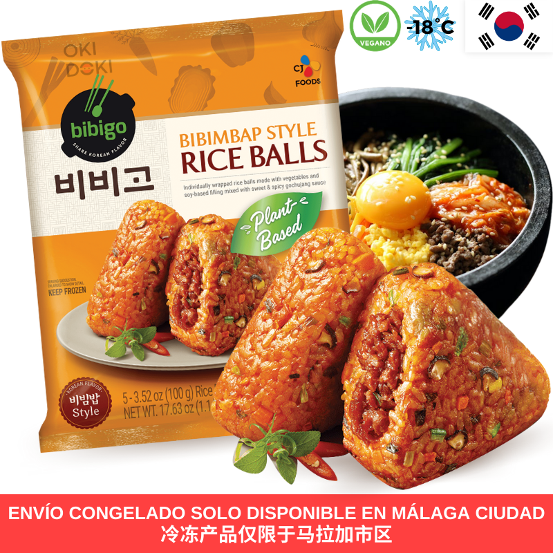CJ BIBIGO Onigiri Sabor Bibimbap Vegano (Microondas) 5pcs 500g