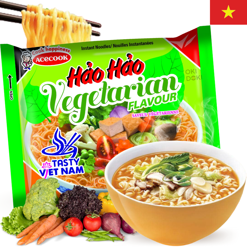 ACECOOK Hao Hao Fideos con Sopa de Verduras 75g
