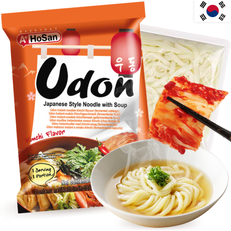 A+ HOSAN Fideos Udon Fresco con Sopa Kimchi 234.6g