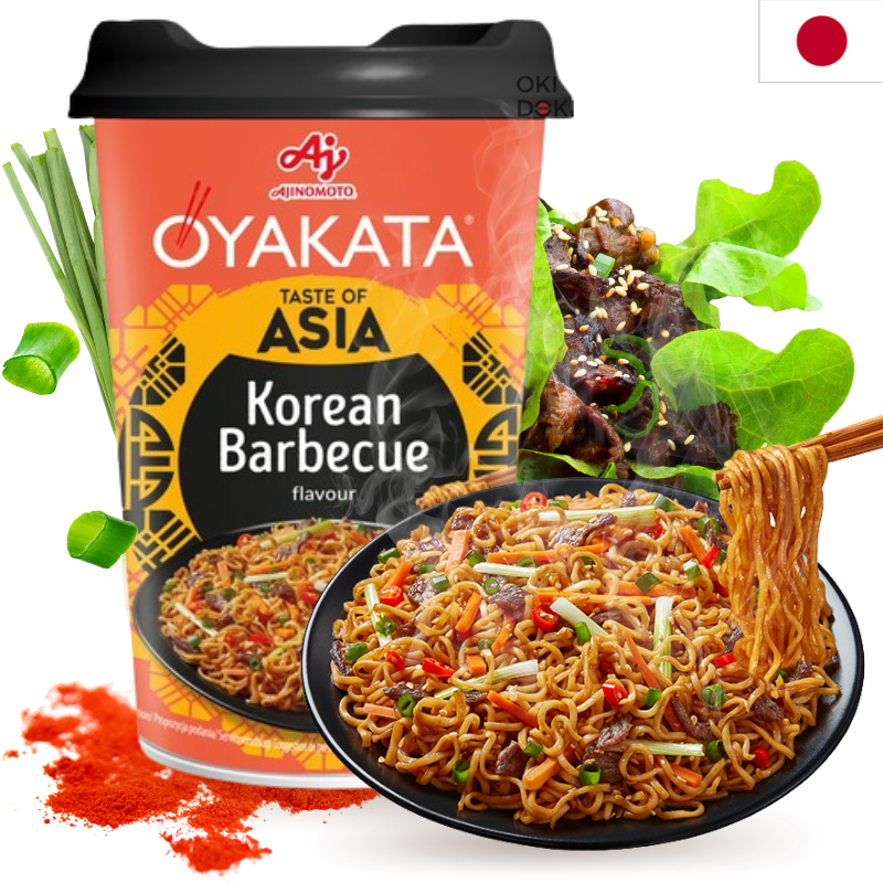 AJINOMOTO OYAKATA Cup Fideos Salteados Sabor BBQ Coreana 93g