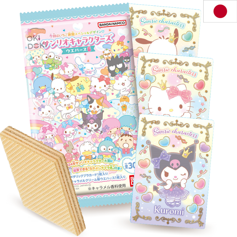 BANDAI Sanrio Characters Wafer 6 con Tarjeta 14g