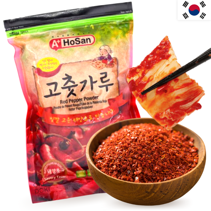 A+ HOSAN Gochugaru Chile Coreano en Polvo Fino para Kimchi 500g