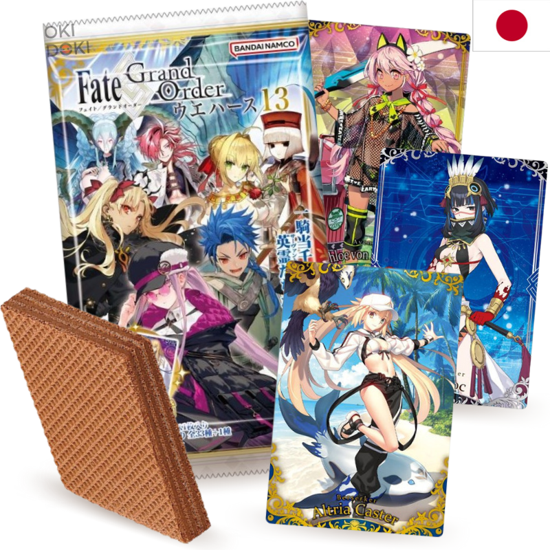 BANDAI Fate/Grand Order Vol.13 Wafer con Tarjeta Metalica 15g
