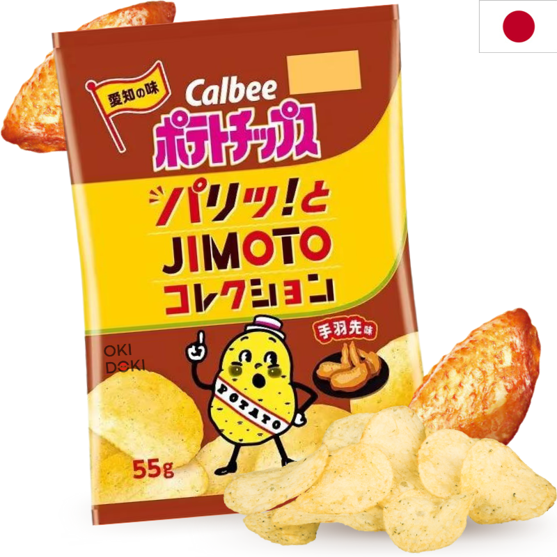 CALBEE Patatas Fritas Sabor Tebasaki Alitas de Pollo Estilo Japonés 55g