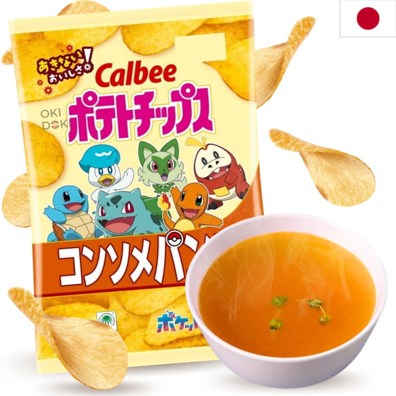 CALBEE Pokemon Patatas Sabor Consomé Punch 60g