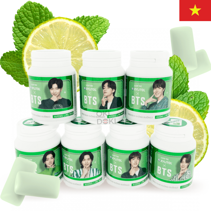 BTS Chicles Sabor Lima y Menta Diseños Aleatorios 55.1g