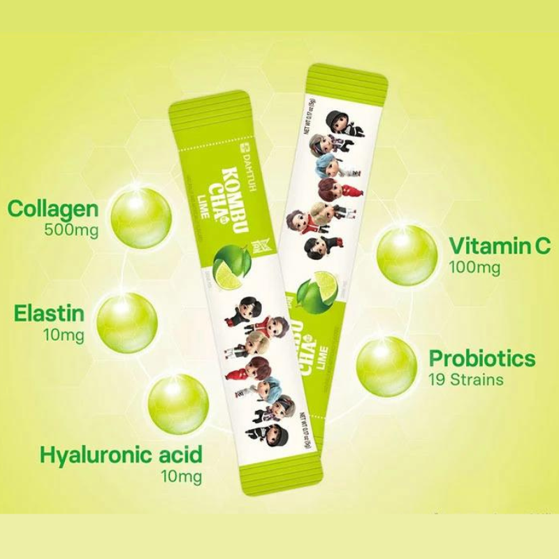 BTS Tinytan Kombucha Sabor Lima 5g X 10uds (Diseño Aleatorio)