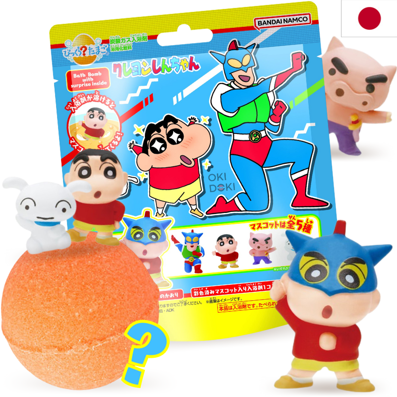 BANDAI Bikkura Tamago Bombas de Baño con Figura de Shin Chan 75g