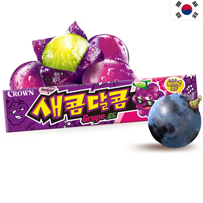CROWN Caramelos de Uva Agridulce 29g