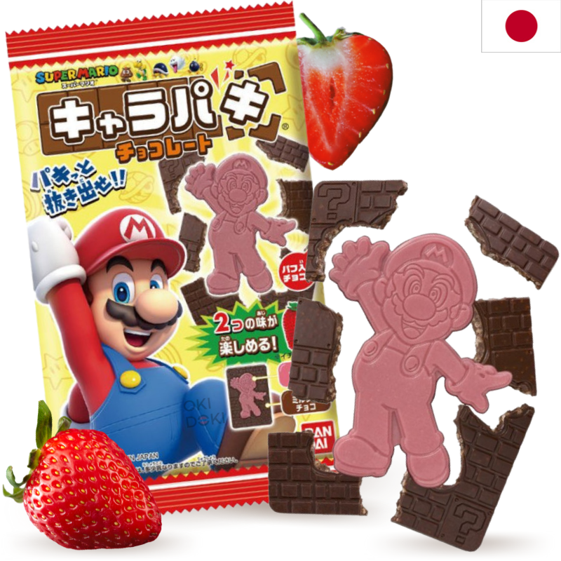 BANDAI Super Mario Charapaki Chocolate y Fresa 27g