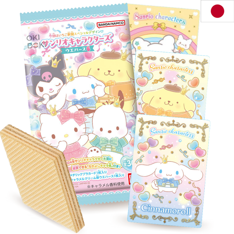BANDAI Sanrio Characters Wafer 6 con Tarjeta 14g