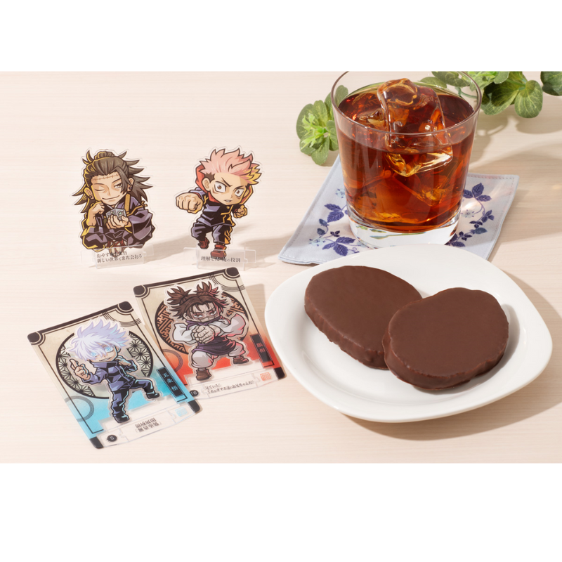 BANDAI Jujutsu Kaisen Galleta Chocolate con Figura de Papel 15g