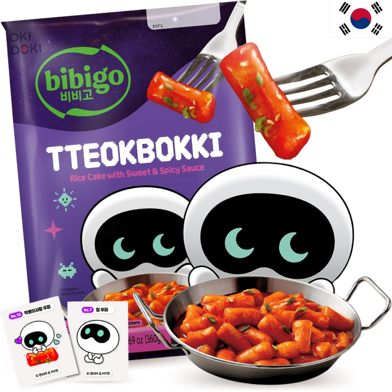 CJ BIBIGO Tteokbokki Dulce y Picante Bts Jin Wooteo Edición Limitada 360g