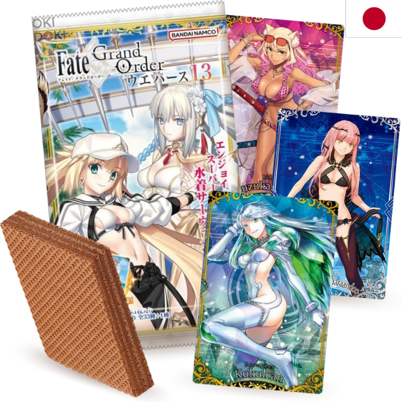 BANDAI Fate/Grand Order Vol.13 Wafer con Tarjeta Metalica 15g