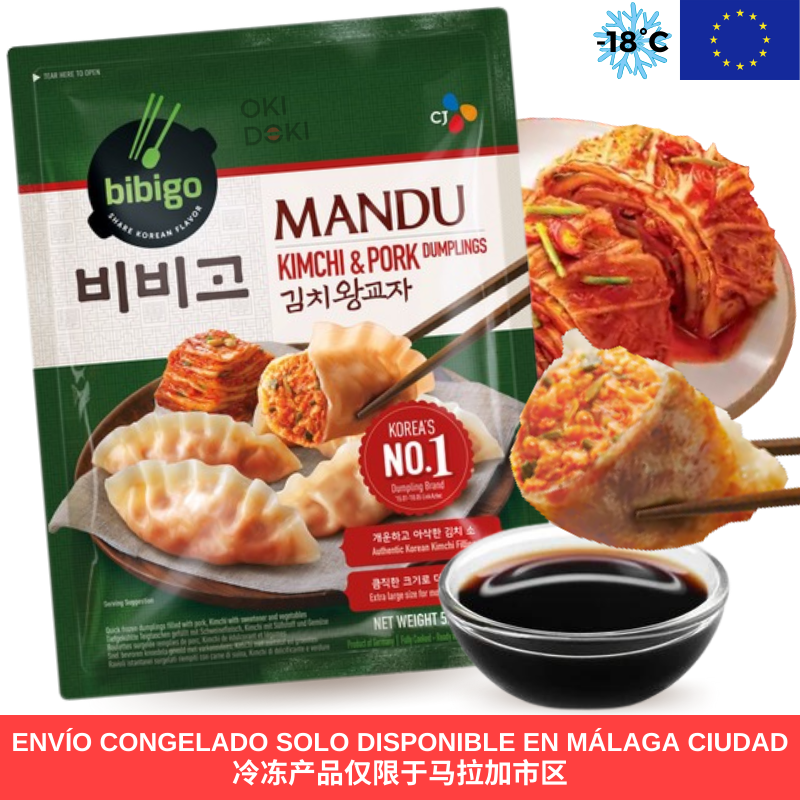 CJ BIBIGO Mandu Gyoza con Kimchi, Cerdo y Verduras 15pcs 525g