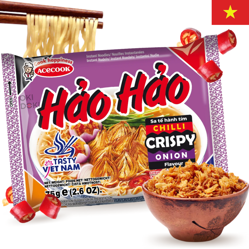 ACECOOK Hao Hao Fideos Inst. Sabor a Chile Crujiente 75g