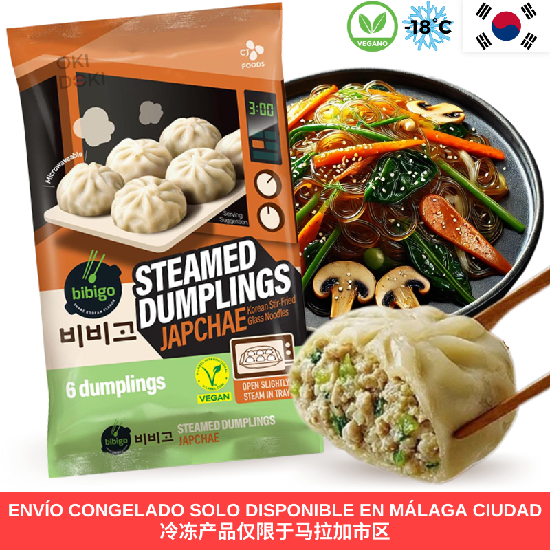 CJ BIBIGO Dumplings al Vapor Xiaolongbao Japchae Vegano 6pcs 168g