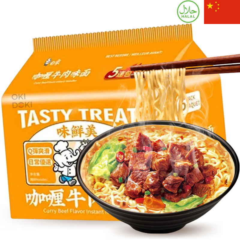 BAIXIANG Fideos Inst. Curry Ternera 85g x 5uds