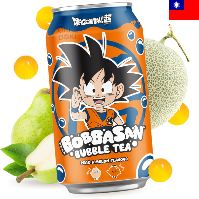 BOBBASAN Dragon Ball Bubble Tea Sabor Pera y Melon 320ml
