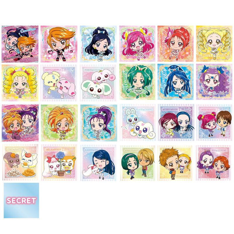 BANDAI Niformation Pretty Cure All Stars Wafer y Pegatina 15g