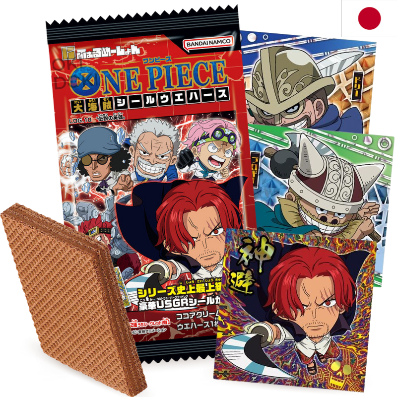 BANDAI Niformation One Piece Log.10 Wafer y Pegatina 15g