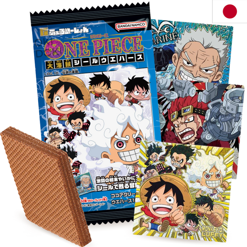 BANDAI Niformation One Piece Log.10 Wafer y Pegatina 15g