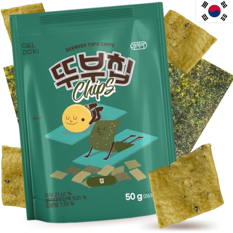 COOKIA Snack de Tofu Sabor Alga Nori 50g