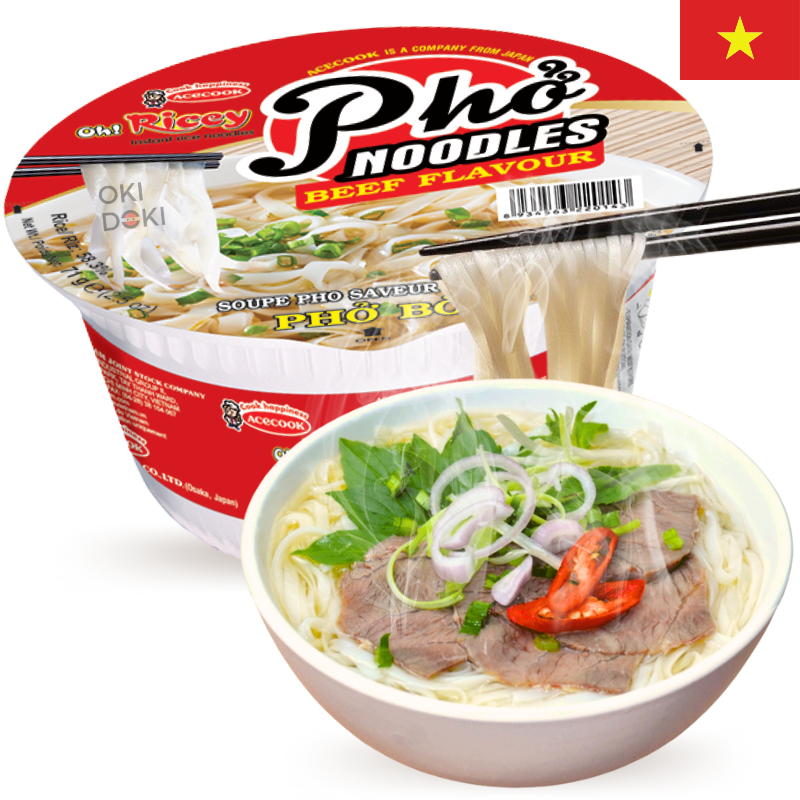 Acecook Bowl Fideos de Arroz Sabor Ternera Pho Bo 71g