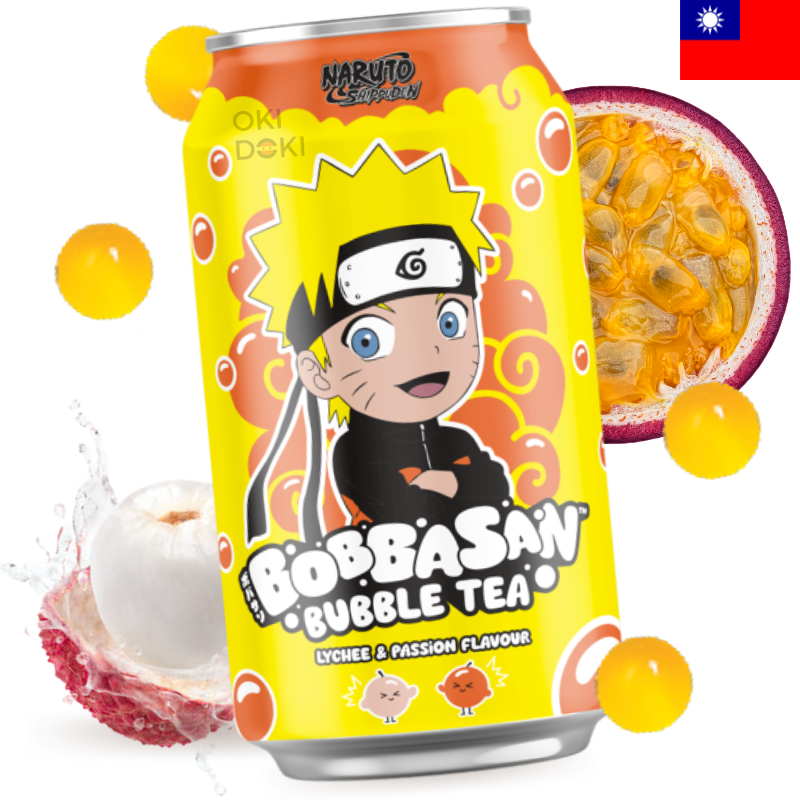 BOBBASAN Naruto Bubble Tea Sabor Lychee y Maracuya 320ml