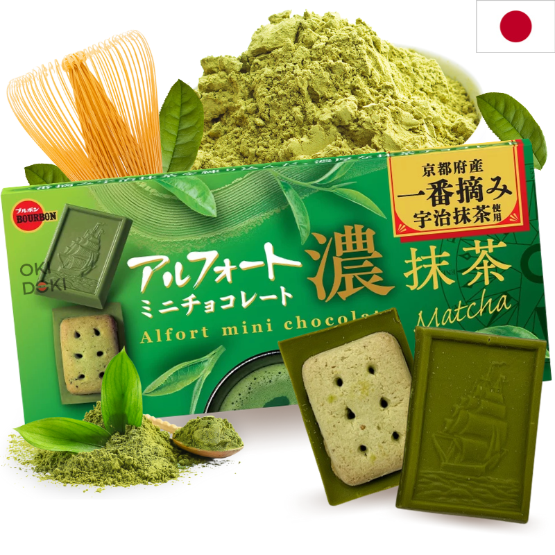 BOURBON Alfort Mini Chocolate Sabor Uji Matcha Intenso 60g