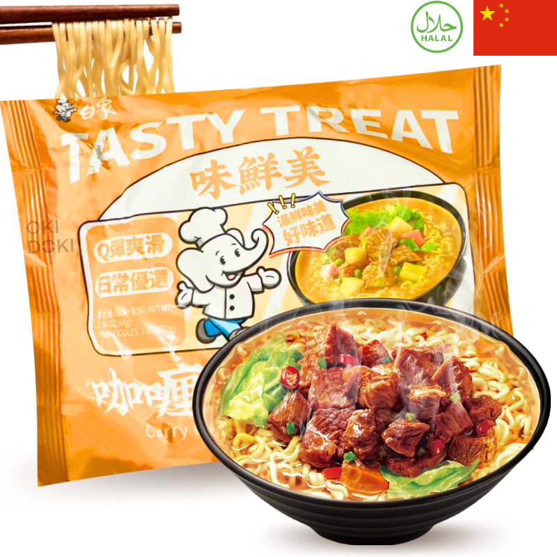 BAIXIANG Fideos Inst. Curry Ternera 84g