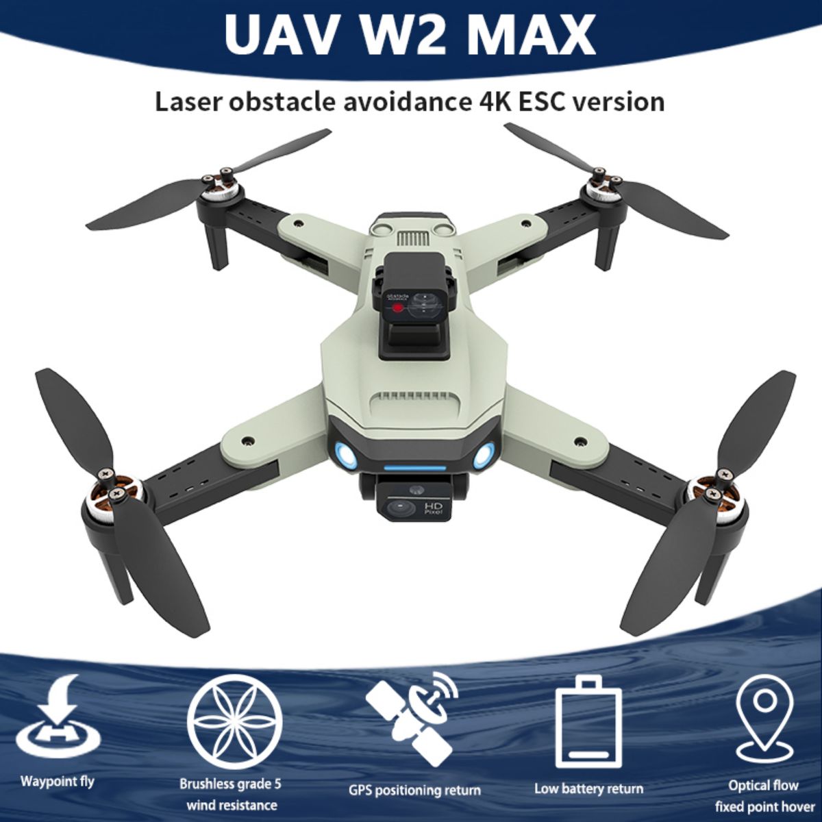 W2 Max 4K Dual Camera Drone - Hugmie